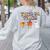 Trick Or Teach Candy Corn Pumpkin Ghost Teacher Women's Sweatshirt Back Print Ash