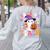 Trick Or Teach Groovy Teacher Ghost Halloween Teacher Women's Sweatshirt Back Print Ash Trick Or Teach Groovy Teacher Ghost Halloween Teacher Women's Sweatshirt Back Print Ash