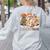 Trick Or Teach Groovy Teacher Halloween Floral Ghost Women's Sweatshirt Back Print Ash Trick Or Teach Groovy Teacher Halloween Floral Ghost Women's Sweatshirt Back Print Ash