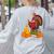 Turkey Reading Books Fall Thanksgiving Teacher Book Women's Sweatshirt Back Print Ash Turkey Reading Books Fall Thanksgiving Teacher Book Women's Sweatshirt Back Print Ash
