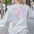 Twinning With My Teacher Bestie Teaching Partner Women's Sweatshirt Back Print Ash