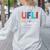 UFLI Queen Science Of Reading Literacy Teacher Appreciation Women's Sweatshirt Back Print Ash UFLI Queen Science Of Reading Literacy Teacher Appreciation Women's Sweatshirt Back Print Ash