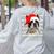 Ugly Xmas Sweater Santa Boston Terrier Dog Christmas For Men Women Kids Women's Sweatshirt Back Print Ash