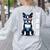 USA Flag Boston Terrier Best Dog Mom Ever 2025 Women's Sweatshirt Back Print Ash