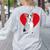 Valentine's Day Boston Terrier Lover Women's Sweatshirt Back Print Ash