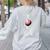 Vintage Boston Terrier Blowing Bubble Gum American Gentleman Women's Sweatshirt Back Print Ash