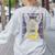 Vintage Boston Terrier Dog Women's Sweatshirt Back Print Ash