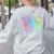 Vintage Are You Fall O Ween Directions Teacher Halloween Women's Sweatshirt Back Print Ash