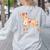 Vintage Floral Boston Terrier For Dog Lover Women's Sweatshirt Back Print Ash