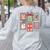 Vintage Preppy Very Merry Teacher Santa Stamps Christmas Women's Sweatshirt Back Print Ash