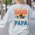 Vintage Retro My Favorite Teacher Calls Me Papa Father's Day Women's Sweatshirt Back Print Ash
