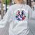 Watercolor Floral Boston Terrier Mama Dog Lover Mother's Day For Men Women Girls Kids Women's Sweatshirt Back Print Ash