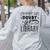 When In Doubt Go To The Library Teacher Vintage Book Lovers Women's Sweatshirt Back Print Ash When In Doubt Go To The Library Teacher Vintage Book Lovers Women's Sweatshirt Back Print Ash
