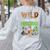 Wild About Preschool Teacher Student Preschool Zoo Safari Women's Sweatshirt Back Print Ash