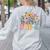 Wildflower Pre-K Preschool Team Floral Teacher Girls Women's Sweatshirt Back Print Ash