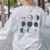 Women Science Teacher Moon Phases Scientist Back To School Women's Sweatshirt Back Print Ash
