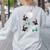Xmas Tree Santa Riding Boston Terrier Christmas Women's Sweatshirt Back Print Ash