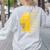Yoga Meditation Buddha Yoga Teacher T-Shirt Women's Sweatshirt Back Print Ash