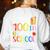 100 Days Of School Teacher And Student Women's Sweatshirt Back Print White