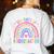 100th Day Of Kindergarten Teacher Kids 100 Days Smarter Women's Sweatshirt Back Print White 100th Day Of Kindergarten Teacher Kids 100 Days Smarter Women's Sweatshirt Back Print White