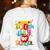 100th Day Of School Teachers Kids Child Happy 100 Days Women's Sweatshirt Back Print White 100th Day Of School Teachers Kids Child Happy 100 Days Women's Sweatshirt Back Print White