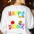 100th Day Of School Teachers Kids Girls Child Happy 100 Days Women's Sweatshirt Back Print White 100th Day Of School Teachers Kids Girls Child Happy 100 Days Women's Sweatshirt Back Print White