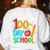 100th Day Of School Teachers Kids Happy 100 Days Women's Sweatshirt Back Print White 100th Day Of School Teachers Kids Happy 100 Days Women's Sweatshirt Back Print White