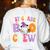 1st Grade Boo Crew Spooky First Grade Halloween Teacher Women's Sweatshirt Back Print White