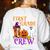 1st Grade Boo Crew Teacher Student Halloween Costume Women's Sweatshirt Back Print White