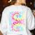 3rd Grade Typography Team Third Grade Teacher Back To School Women's Sweatshirt Back Print White