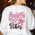 4th Fourth Grade Vibes Back To School Coquette Teacher Girl Women's Sweatshirt Back Print White 4th Fourth Grade Vibes Back To School Coquette Teacher Girl Women's Sweatshirt Back Print White
