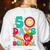 50 Days Of School Teacher Happy 50th Day Of School Kids Women's Sweatshirt Back Print White