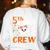5th Grade Boo Crew Teachers Students Ghost Halloween Women's Sweatshirt Back Print White