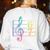 67 Music Meme Slang Six Seven Music Teacher Musician Women's Sweatshirt Back Print White