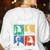 Abbott Elementary Colorful Pop Art Teachers TV Show Women's Sweatshirt Back Print White Abbott Elementary Colorful Pop Art Teachers TV Show Women's Sweatshirt Back Print White