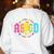 ABCD Kindergarten Rocks Back To School Teachers Students Women's Sweatshirt Back Print White ABCD Kindergarten Rocks Back To School Teachers Students Women's Sweatshirt Back Print White
