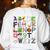 ABCs Alphabet Halloween Learning Kindergarten Teachers Women's Sweatshirt Back Print White ABCs Alphabet Halloween Learning Kindergarten Teachers Women's Sweatshirt Back Print White