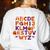 ABCs Learning Kindergarten Teacher Halloween Alphabet Women's Sweatshirt Back Print White ABCs Learning Kindergarten Teacher Halloween Alphabet Women's Sweatshirt Back Print White