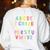 Alphabet ABC Elemeno Teacher Student Back To School Women's Sweatshirt Back Print White