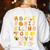 Alphabet Turkey Thanksgiving Costume Preschool Teacher Men Women Women's Sweatshirt Back Print White