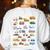 Alphabet Vehicles ABCs Learning Teachers Kids Boys Girls Women's Sweatshirt Back Print White