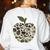Apple Hearts Teacher Camouflage Clothing School Camo Apple For Men Women Girls Kids Women's Sweatshirt Back Print White