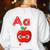 A Is For Apple Pre-K Kindergarten Teacher Student Women's Sweatshirt Back Print White A Is For Apple Pre-K Kindergarten Teacher Student Women's Sweatshirt Back Print White