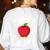 A Is For Apple Toddler Kindergarten Preschool Teacher Women's Sweatshirt Back Print White