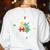 Autism Awareness Teacher Shirt Teach Accept Understand Love Women's Sweatshirt Back Print White