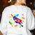 Autism Awareness Teacher I Teach Awesome Superheroes Women's Sweatshirt Back Print White