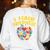 Autism Teacher Shirt I Teach Kindness Apple Puzzle Awareness Women's Sweatshirt Back Print White