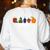 Back To School Cute Hungry Lover Fruits Teacher Women's Sweatshirt Back Print White