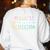 Back To School Progress Over Perfection Motivational Teacher Women's Sweatshirt Back Print White