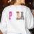 Back To School Teacher Para Preppy Checkered Para Life Women's Sweatshirt Back Print White